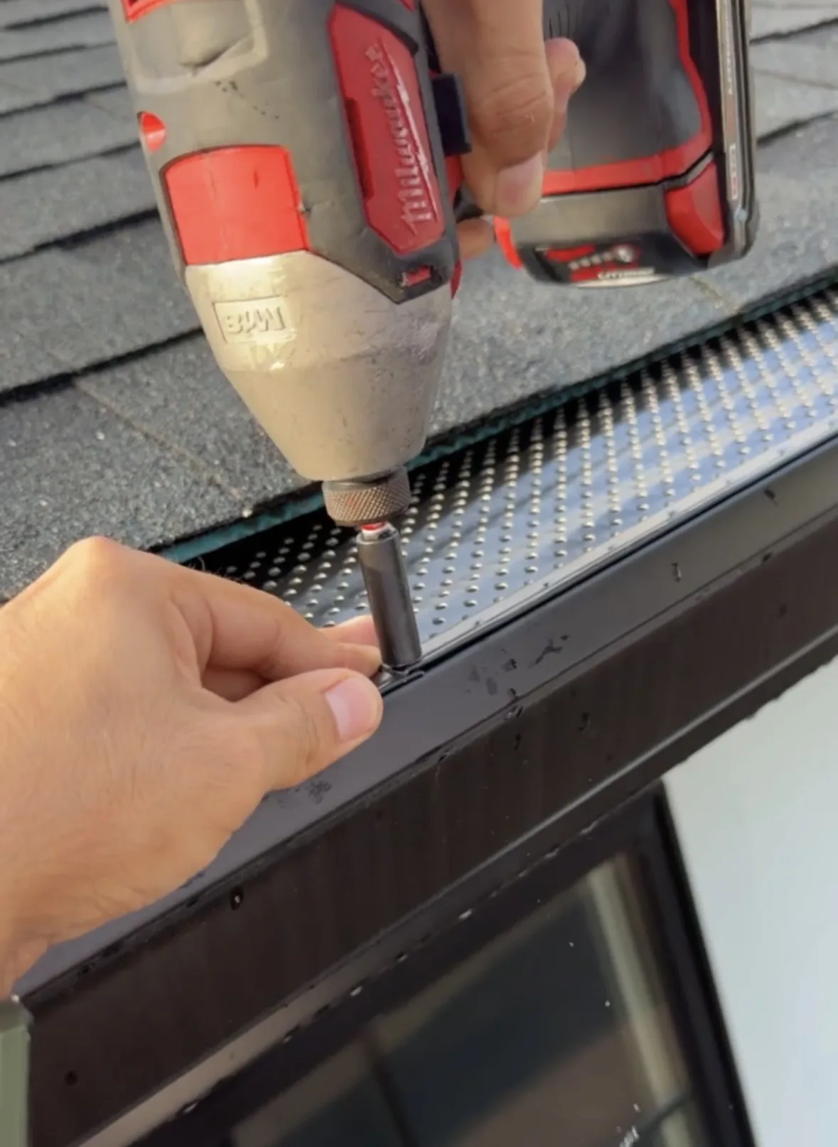 Gutter Guard Installation in Cresskill: Finished roofline with guards installed